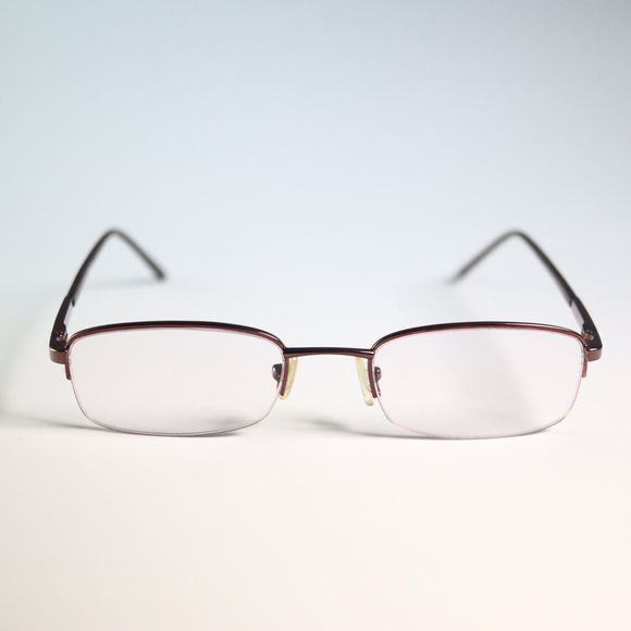 Vp-122 Brick brown 51-19 135 half frame rectangle eyeglasses N14 - Picture 1 of 8